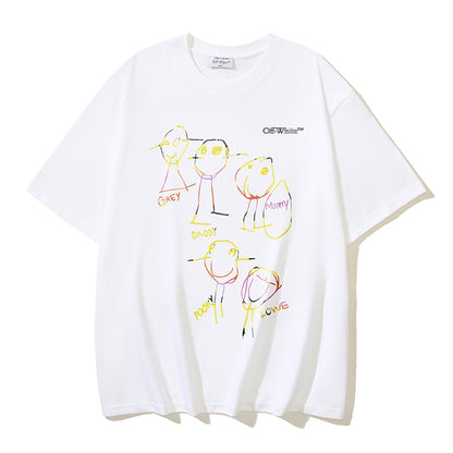 OFF-Whlte Arrow Logo Cotton T-shirt#1180