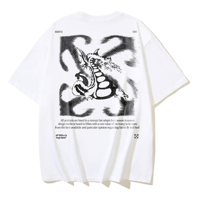 OFF-Whlte Arrow Logo Cotton T-shirt#1089