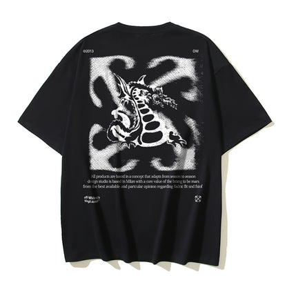 OFF-Whlte Arrow Logo Cotton T-shirt#1089