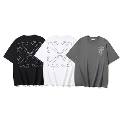 OFF-Whlte Arrow Logo Cotton T-shirt#1025