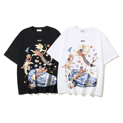 OFF-Whlte Arrow Logo Cotton T-shirt#1139