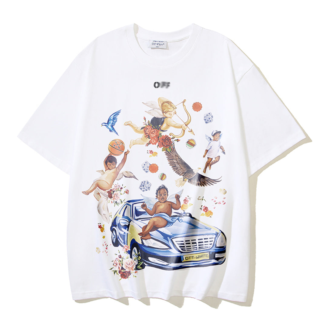 OFF-Whlte Arrow Logo Cotton T-shirt#1139