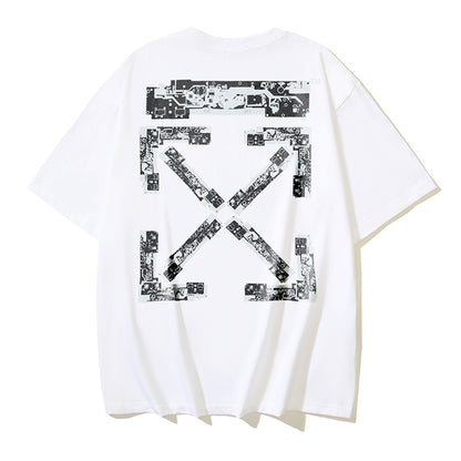OFF-Whlte Arrow Logo Cotton T-shirt#1137